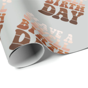 Eine Swell Birthday moderne Wüstentöne haben Geschenkpapier
