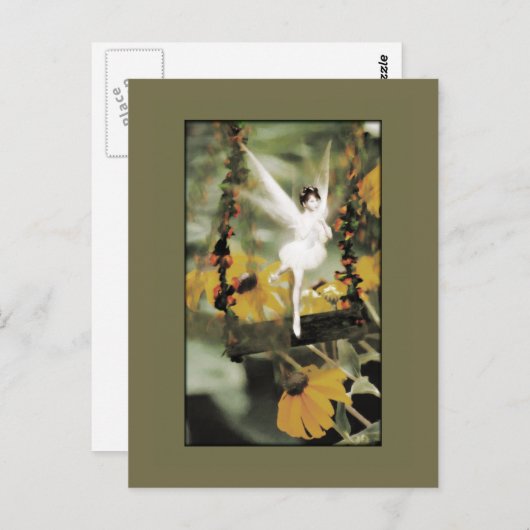 Eine Swing in Garden Postcard Postkarte (Vorne/Hinten)