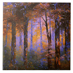 Eine Symphonie der Blätter - Waldlandschaft Fliese