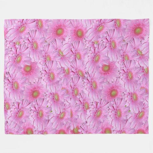 Eine Symphonie der rosa Gerberas, Fleecedecke (Vorderseite (Horizontal))