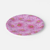 Eine Symphonie der rosa Gerberas, Pappteller (Schrägansicht)