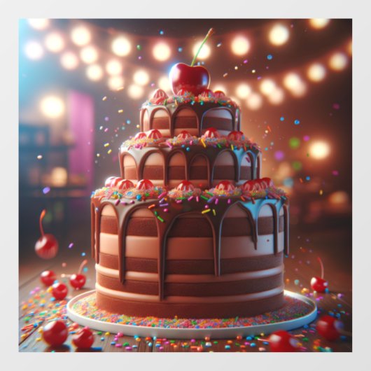 Eine Symphonie der Süße Fensteraufkleber (Blatt)