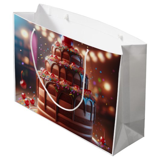 Eine Symphonie der Süße Große Geschenktüte (Rückseite Schrägansicht)