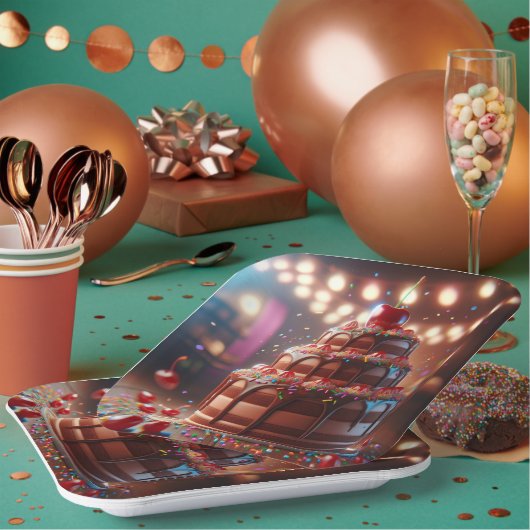 Eine Symphonie der Süße Pappteller (Multi)