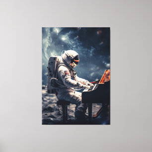 Eine Symphonie für die Sterne   Astronauten-Klavie Leinwanddruck