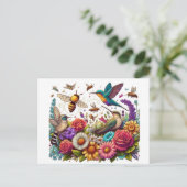 Eine Symphonie von Blume und Flug Postkarte (Stehend Vorderseite)
