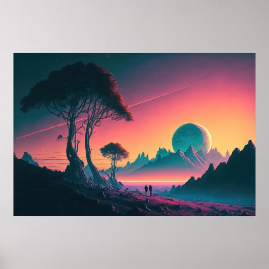 Eine Synthwave-Ode für die Romantik Poster (Vorne)