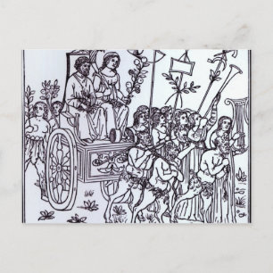 Eine Szene aus dem Decameron Postkarte