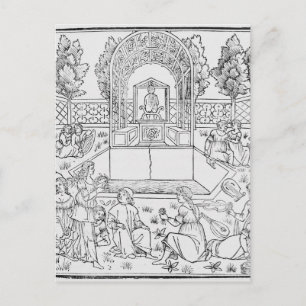 Eine Szene aus dem Decameron Postkarte