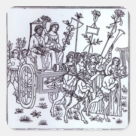 Eine Szene aus dem Decameron Quadratischer Aufkleber (Vorderseite)