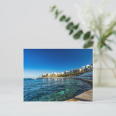 Eine Szene aus St Pauls Bay, Malta Holiday Card Postkarte (Stehend Vorderseite)