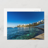 Eine Szene aus St Pauls Bay, Malta Holiday Card Postkarte (Vorne/Hinten)