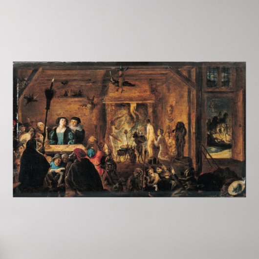 Eine Szene der Zauberei, 1633 Poster (Vorne)