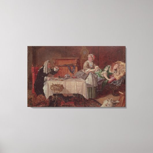 Eine Szene von 'Tartuffe' von Moliere, 1850 Leinwanddruck (Vorderseite)