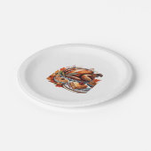 Eine Tabelle mit dem klassischen T - Shirt der Dan Pappteller (Schrägansicht)