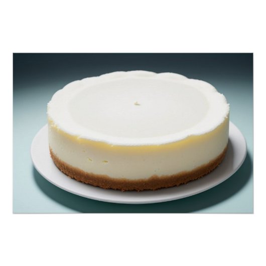 Eine Tafel ganz Käsekuchen mit dunklem Hintergrund Poster (Vorderseite)