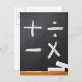 Eine Tafel mit mathematischen Symbolen Postkarte (Vorne/Hinten)