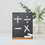 Eine Tafel mit mathematischen Symbolen Postkarte (Stehend Vorderseite)
