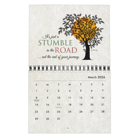 Eine Tagesauf einmal Inspirational Kalender (Mär 2026)