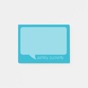 Eine Talk-Blase mit Personalisiertem Namen Post-it Klebezettel
