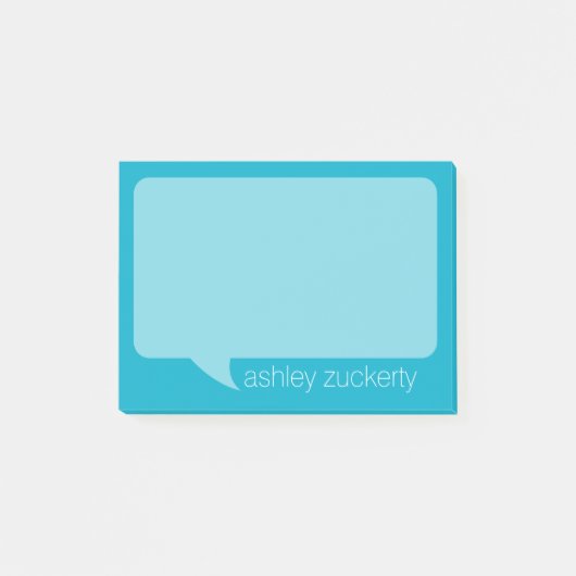 Eine Talk-Blase mit Personalisiertem Namen Post-it Klebezettel (Vorderseite)