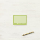 Eine Talk-Blase mit Personalisiertem Namen Post-it Klebezettel (Auf Schreibtisch)