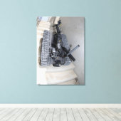 Eine Talon 3B Robotereinheit, die einen Flug des A Leinwanddruck (Insitu (Holzboden))