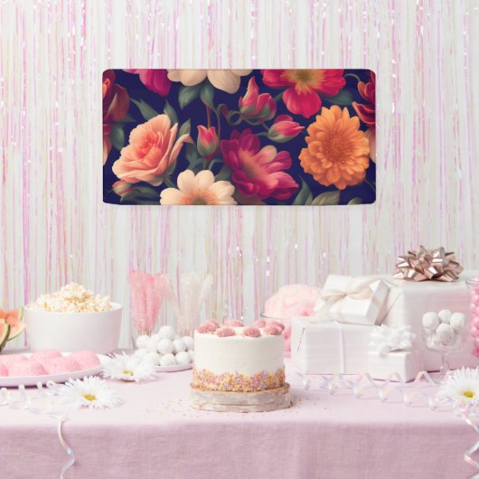 Eine Tapete mit Blumenmuster Banner (Party)