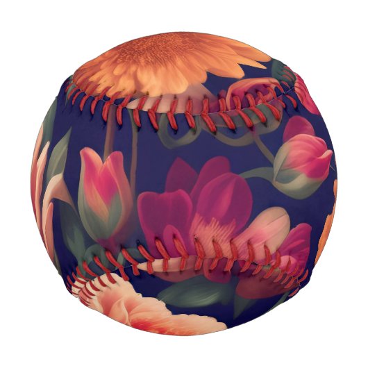 Eine Tapete mit Blumenmuster Baseball (Vorderseite)