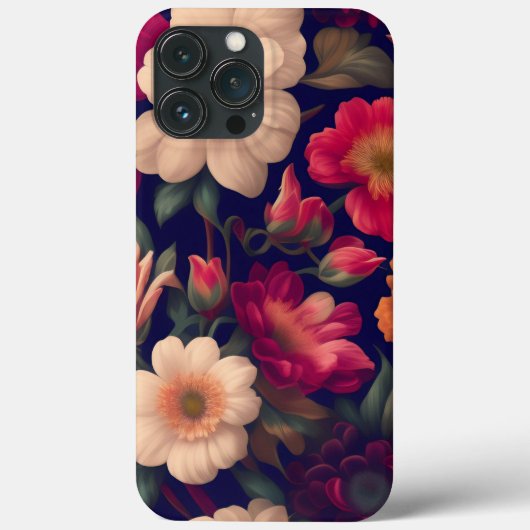 Eine Tapete mit Blumenmuster Case-Mate iPhone Hülle (Rückseite)