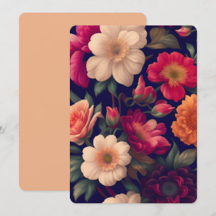 Eine Tapete mit Blumenmuster Einladung