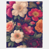 Eine Tapete mit Blumenmuster Fleecedecke (Vorderseite)