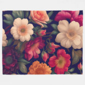Eine Tapete mit Blumenmuster Fleecedecke (Vorderseite (Horizontal))