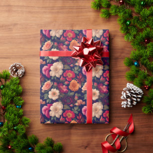 Eine Tapete mit Blumenmuster Geschenkpapier