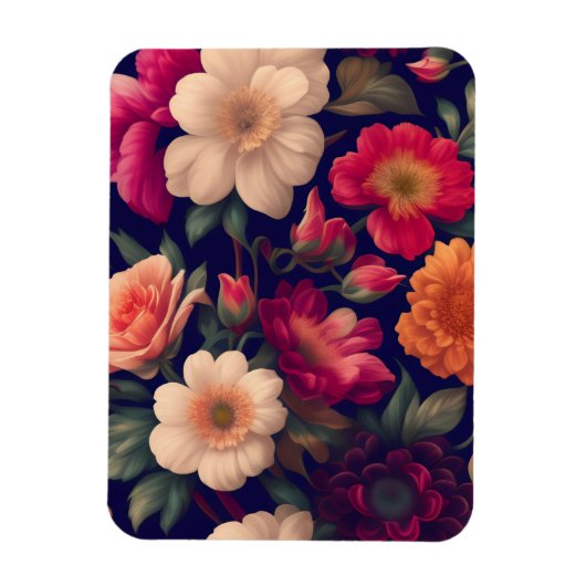 Eine Tapete mit Blumenmuster Magnet (Vertikal)