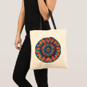 Eine Tasche mit kühnen, farbigen Mandala-Mustern (Vorderseite (Produkt))