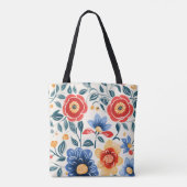 Eine Tasche mit schwarzen Griffen zeigt ein farben (Rückseite)