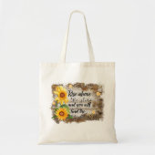 Eine Tasche mit Sonnenblumen & Angebot (Vorne)