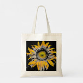 Eine Tasche mit Sonnenblumen und Foto (Rückseite)