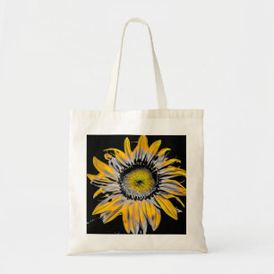 Eine Tasche mit Sonnenblumen und Foto