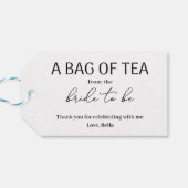 Eine Tasche Tee aus der Braut, um sich zu Gunsten  Geschenkanhänger (Rückseite Horizontal)