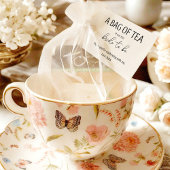 Eine Tasche Tee aus der Braut, um sich zu Gunsten  Geschenkanhänger