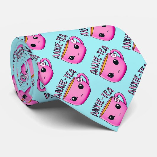 Eine Tasse ANXIE-TEA Kawaii Tea lustiger Angstpuff Krawatte (Gerollt)