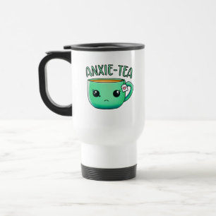 Eine Tasse Anxie-Tee-Pun aus Angst