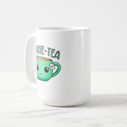 Eine Tasse Anxie-Tee-Pun aus Angst (Vorderseite Links)