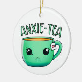 Eine Tasse Anxie-Tee-Pun aus Angst Keramik Ornament (Links)