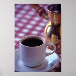 Eine Tasse arabischen Kaffee. Syrien. Die Mitte Poster