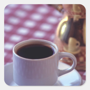 Eine Tasse arabischer Kaffee. Syrien. Der Nahe Quadratischer Aufkleber