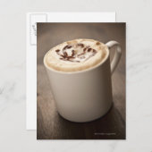 Eine Tasse Cappuccino mit geschmolzenem Kaffee Postkarte (Vorne/Hinten)