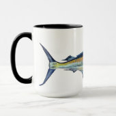 Eine Tasse des blauen Speerfisches (Links)